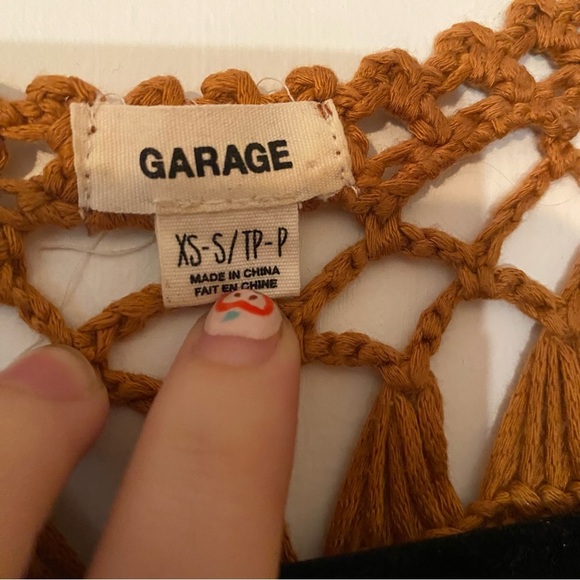 Garage Mustard Crochet Vest - Picture 3 of 5